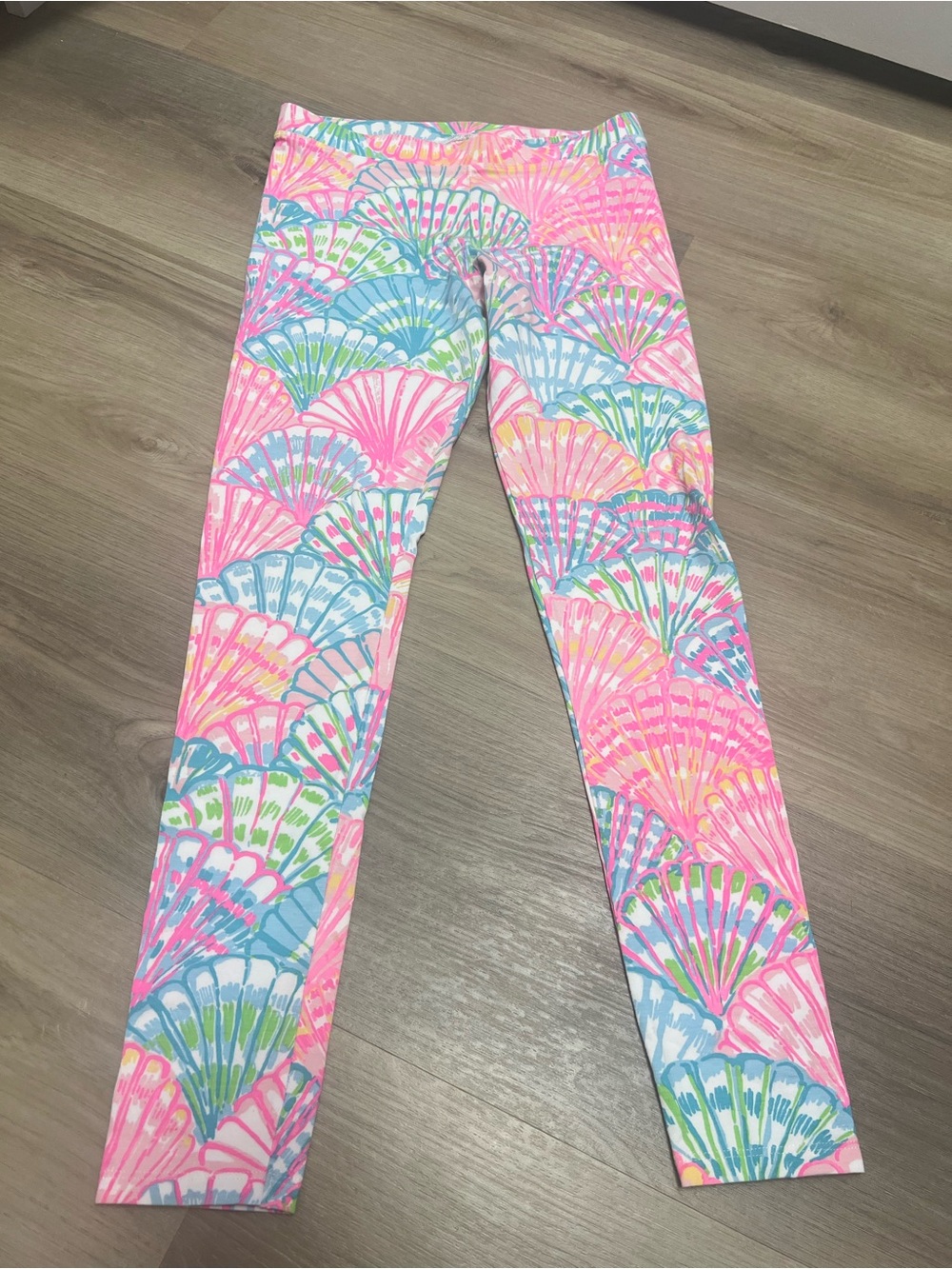 Lilly Pulitzer Pink Multicolor Shell-Print Girls Leggings